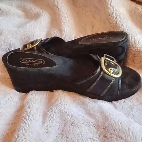 Coach Gretta Logo Wedges - Picture 2 of 3